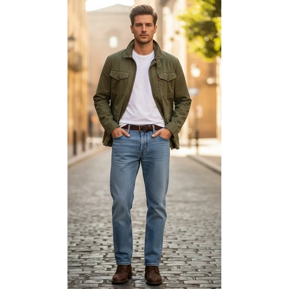 Levi's 550 Relaxed Fit Denim Jeans Men's 36x30 Light Wash Classic‎ Comfort Y2K